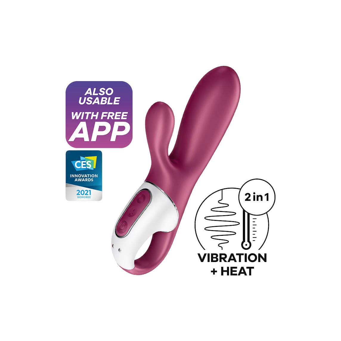 vibrator rot Viotec - Firelick - Mini-Vibrator - Stab-Vibrator - Gold und Weinrot main image 1