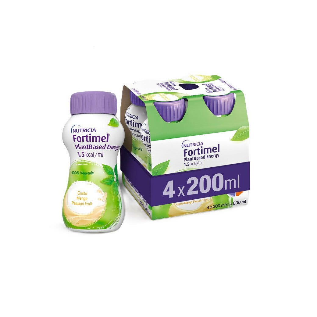 Fortimel Pflanzliche Energie Mango Passionsfrucht 4x200ml – Farmae DE