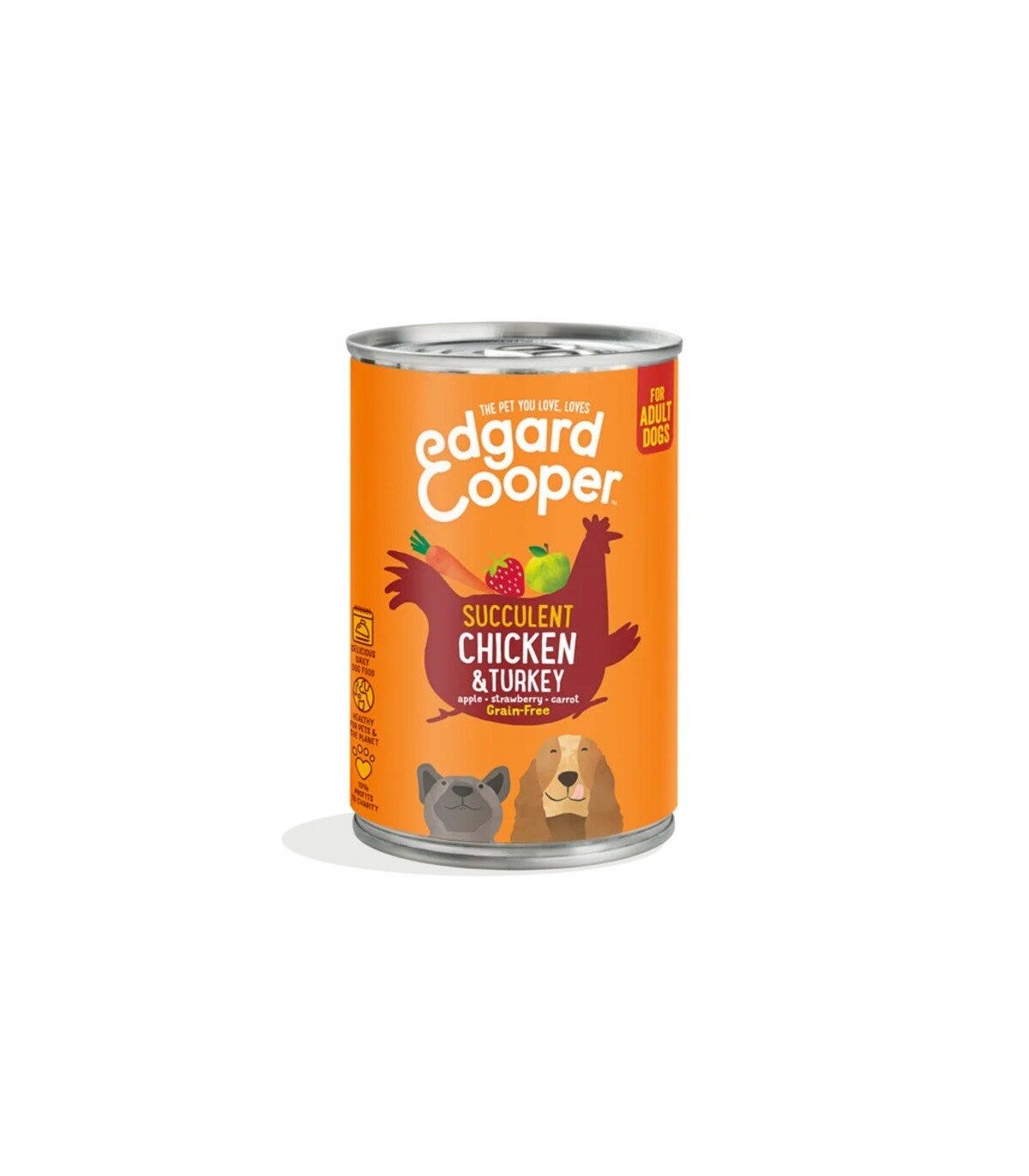 Edgard & Cooper Adult Hühnchen & Pute Getreidefreies Nassfutter für Hunde  400g – Farmae DE