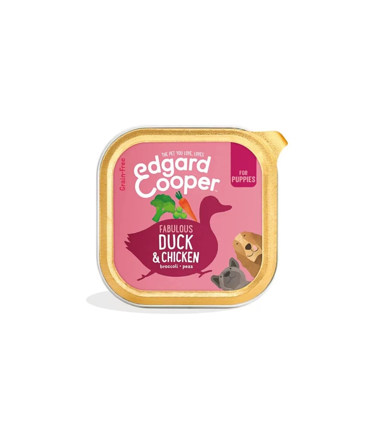 Edgard & Cooper Welpen-Nassfutter mit Ente und Huhn, getreidefrei, 150 g –  Farmae DE
