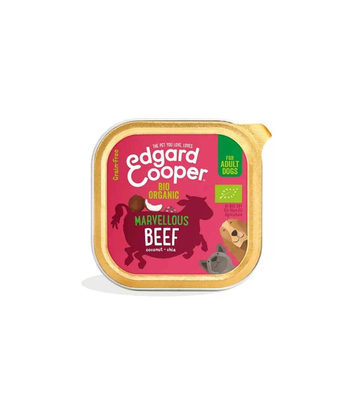 Edgard & Cooper Adult Bio-Rindfleisch-Nassfutter für Hunde, getreidefrei,  100 g – Farmae DE