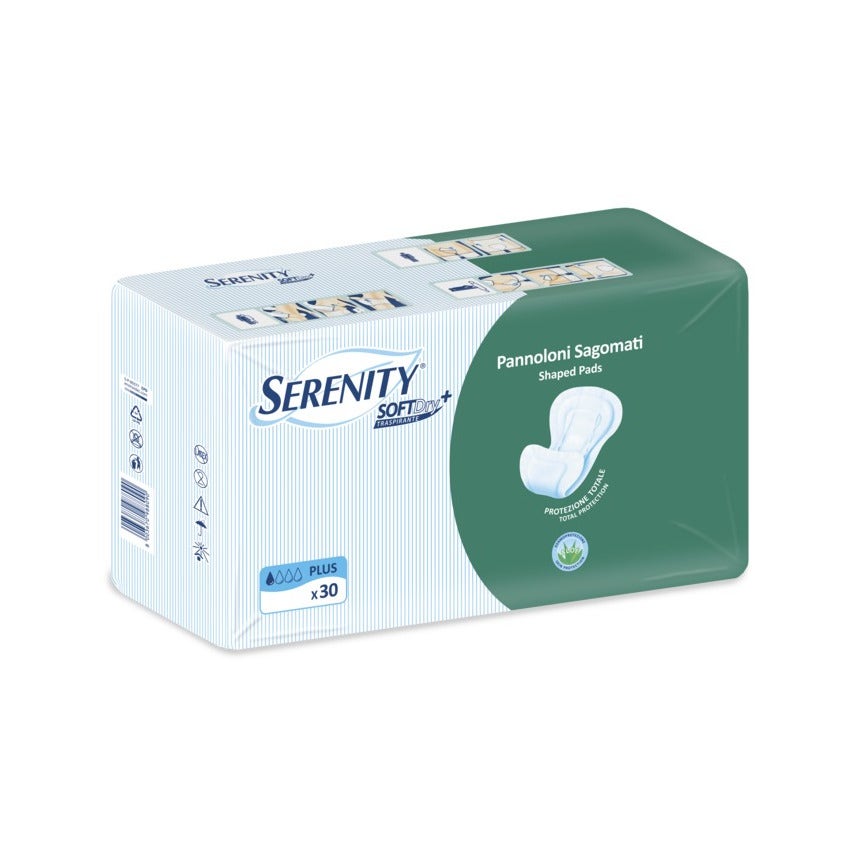 Serenity Pannolone Per Incontinenza Sagomato Softdry+ Aloe Plus 30 Pezzi  - 1