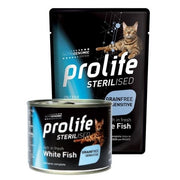 Prolife Sterilised Pesce Bianco Fresco E Patate Cibo Umido Per Gatti Adulti Lattina 200g-1