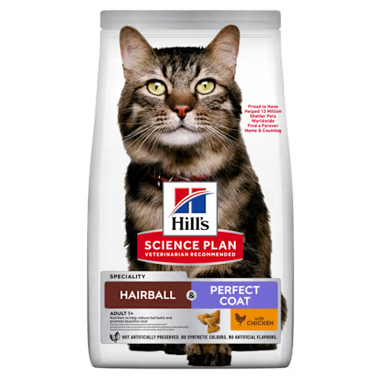 Hill's Science Plan Adult Hairball Indoor Alimento per Gatti al Pollo 1,5kg-1