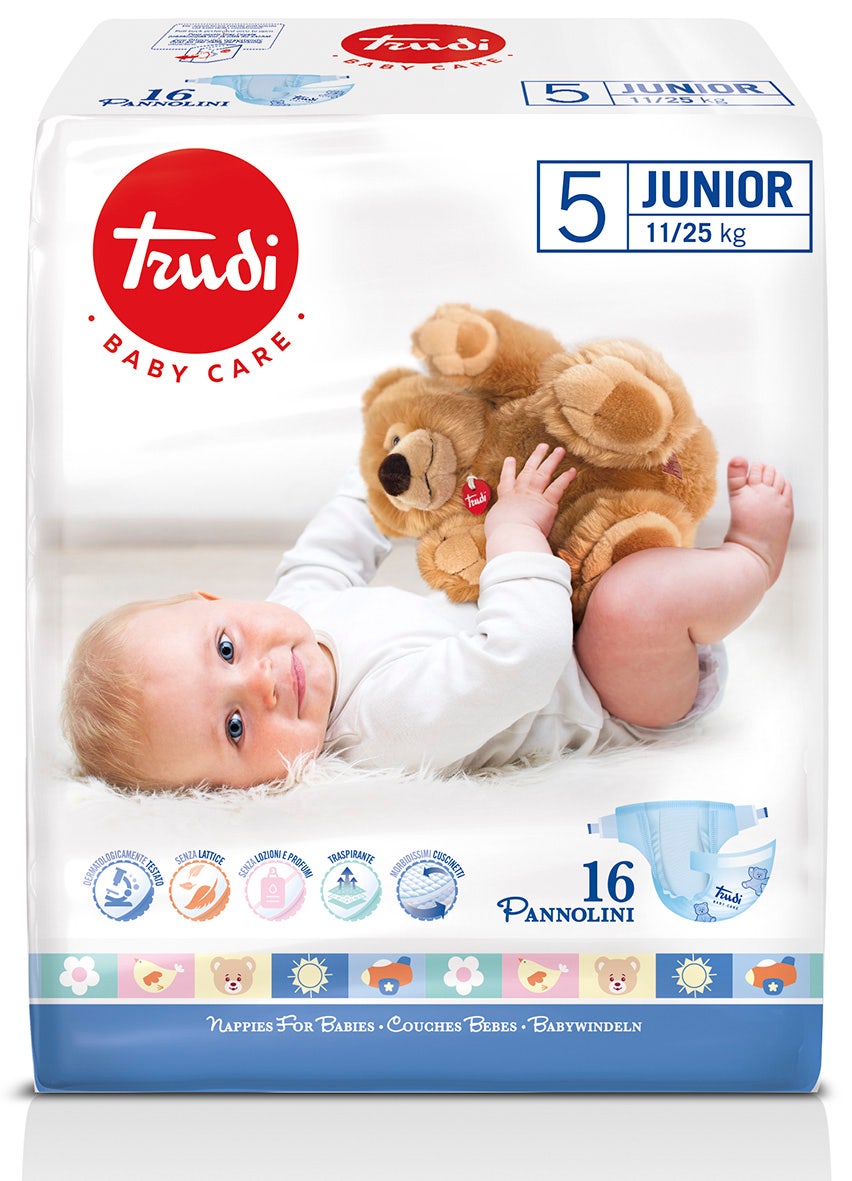 Trudi Baby Care Pannolini Bambini Junior 11/25kg 16 Pezzi-2