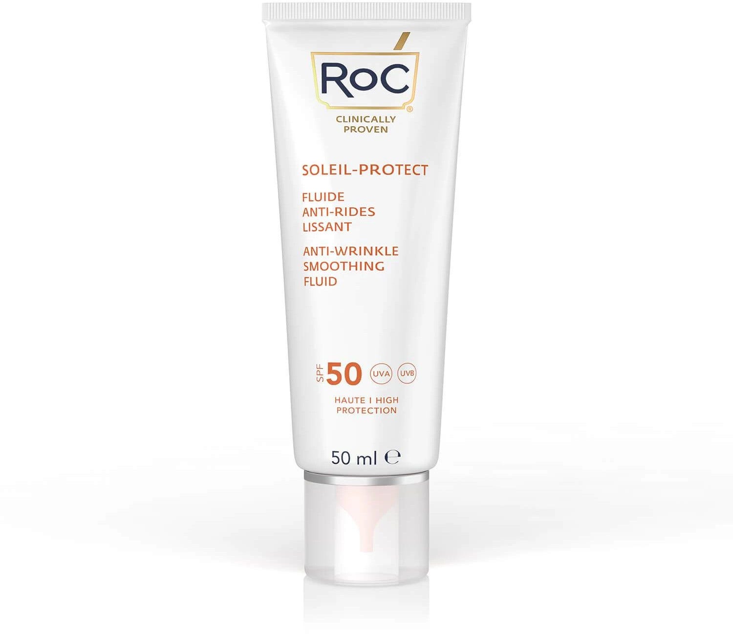 Roc Fluido Solare Viso Anti-Rughe Levigante SPF50+ 50ml  - 1