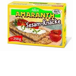 Allos Crackers Integrali Di Segale Ed Amaranto Con Sesamo Senza Lievito 250g-1