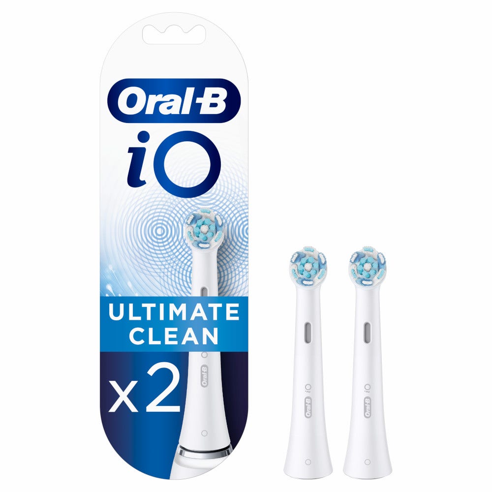 Oral B Testine Di Ricambio Io Ultimate Clean Bianche 2 Pezzi -4