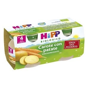 Hipp Bio Omogeneizzato Carote Patate 4M+ 2x80g  - 1
