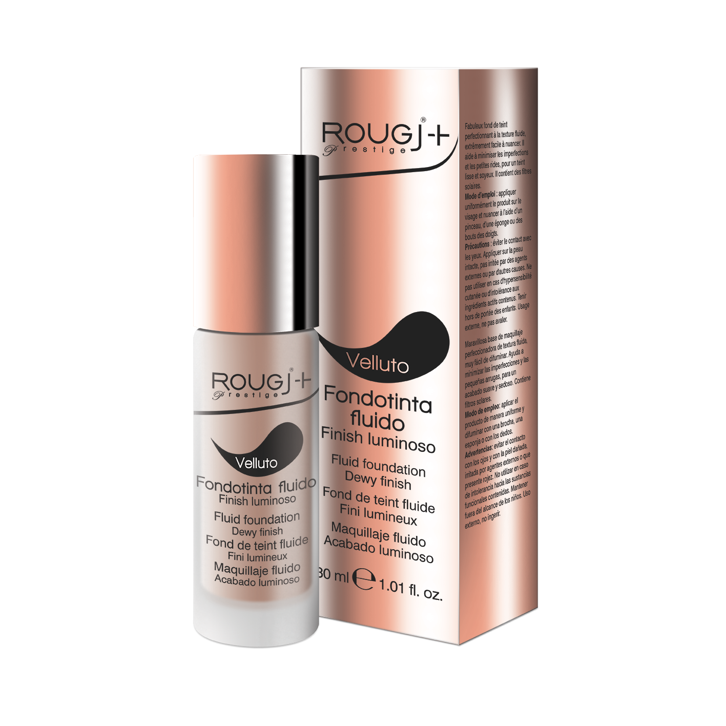 Rougj Prestige Fondotinta Fluido Velluto 05 Sun Touch 30ml-1