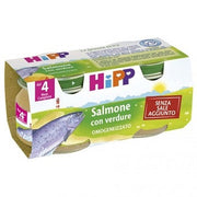 Hipp Omogeneizzato Salmone Con Verdure 4M+ 2x80g  - 1