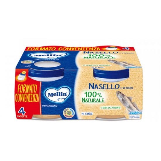 Mellin Omogeneizzato Nasello 4x80g 6Mesi+  - 1