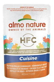 Almo Nature HFC Cuisine Cibo Umido Filetto di Pollo E Formaggio Gatti Adulti Bustina 55g-1
