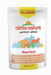 Almo Nature HFC Raw Pack Cibo Umido Filetto di Pollo e Prosciutto Gatti Adulti Bustina 55g-1