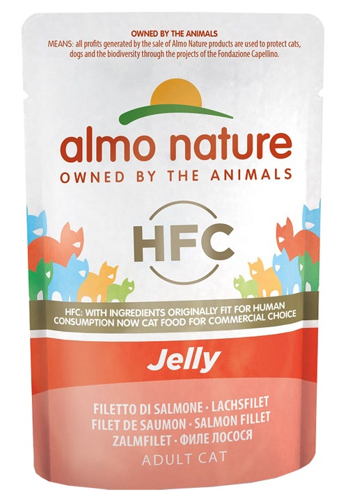 Almo Nature HCF Jelly Cibo Umido Filetto Di Salmone Per Gatti Adulti Bustina 55g-2