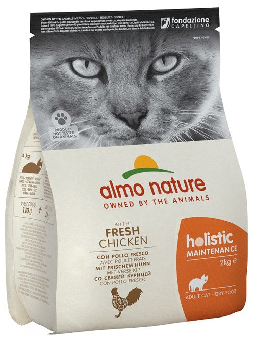 Almo Nature Holistic Maintenance Pollo Fresco E Riso Cibo Secco Per Gatti Adulti Sacco 2kg-2