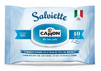Camon Salviette Excel Per Cani/Gatti 40 Pezzi-2