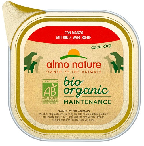 Almo Nature Daily Menu Bio Cibo Umido Manzo Cani Adulti Vaschetta 100g-1