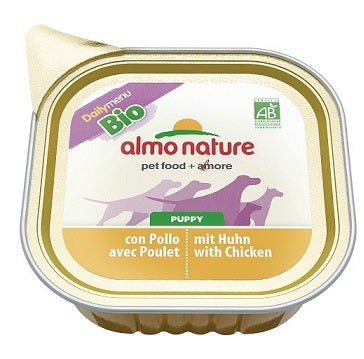 Almo Nature Daily Menu Bio Cibo Umido Pollo E Latte Cuccioli Vaschetta 300g-2