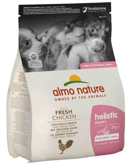 Almo Nature Holistic Puppy Crocchette Pollo Cani Cuccioli Taglia Mini E Piccola Sacco 2kg-1