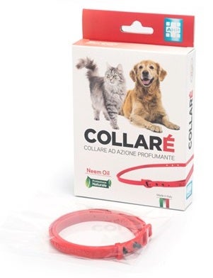 Collare' Collare Cani E Gatti Azione Profumante Con Olio Di Neem Colore Rosso-2