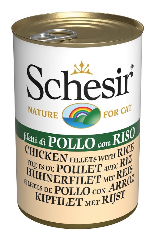 Schesir Filetti Di Pollo Con Riso Cibo Umido Gatti Adulti Lattina 140g-2