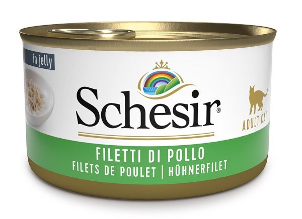 Schesir Filetti Di Pollo Cibo Umido Gatti Adulti Lattina 85g-2