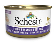 Schesir Pollo E Manzo Con Riso Cibo Umido Gatti Adulti Lattina 85g-2