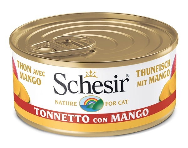 Schesir Tonnetto Con Mango Cibo Umido Gatti Adlti Lattina 75g-2