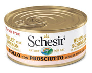 Schesir Pollo Con Prosciutto Cibo Umido Gatti Adulti Lattina 70g-2