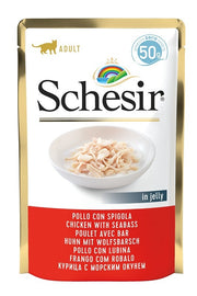 Schesir Pollo Con Spigola In Jelly Cibo Umido Gatti Adulti Bustina 50g-2