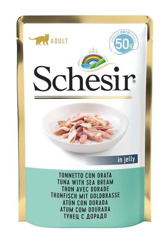 Schesir Tonnetto Con Orata Cibo Umido Gatti Adulti Bustina 50g-2