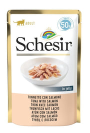 Schesir Tonnetto Con Salmone Cibo Umido Gatti Adulti Bustina 50g-2