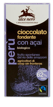 Alce Nero Tavoletta Cioccolato Fondente Con Açai 50g-1