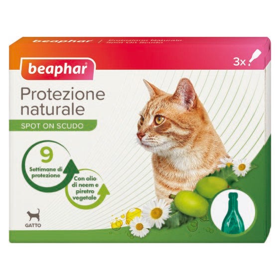 Beaphar Protezione Naturale Spot On Antiparassitario Gatto 3 Pipette Da 1ml  - 1