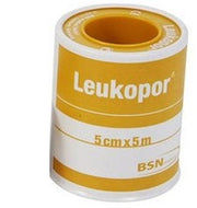 Leukopor Cerotto Rocchetto Tessuto Non Tessuto Bianco 5x500cm  - 1