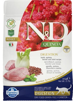 Farmina Natural & Delicious Quinoa Digestion Agnello Grain Free Cibo Secco Per Gatti 300g-2
