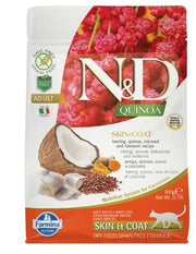 Farmina Natural & Delicious All Breed Quinoa Skin & Coat Aringa Grain Free Cibo Secco Per Gatti 300g-2