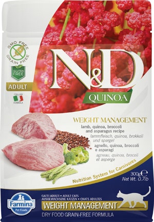 Farmina Natural & Delicious Quinoa Weight Management Agnello Broccoli E Asparagi Cibo Secco Per Gatti 300g-2