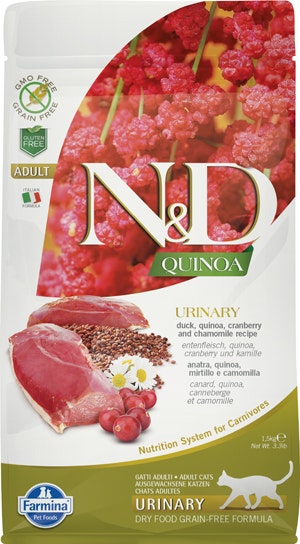 Farmina Natural & Delicious Quinoa Urinary Anatra Grain Free Cibo Secco Per Gatti 1,5kg-2