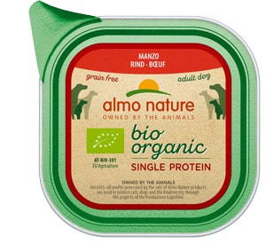 Almo Nature Bio Organic Monoprotein Cibo Umido Manzo Per Cani Adulti Vaschetta 150g-2