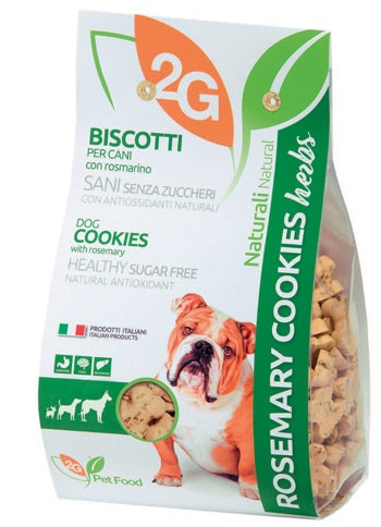 2G Pet Food Rosemary Cookies Biscotti Al Rosmarino Per Cani Sacco 350g-2