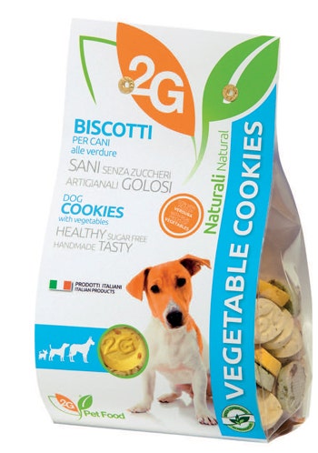 2G Pet Food Vegetable Cookies Biscotti Alle Verdure Per Cani Sacco 350g-2