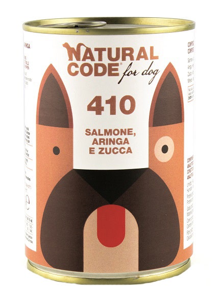 Natural Code For Dog 410 Salmone Aringa Zucca 400g-2