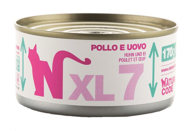 Natural Code XL7 Cibo Umido Con Pollo E Uovo Per Gatti Adulti Lattina 170g-2