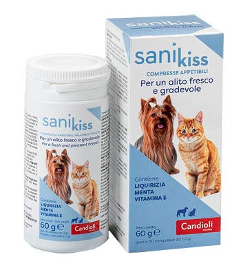 Sani Kiss 50 Mangime Complementare Alito Fresco Per Cani E Gatti 50 Compresse-2