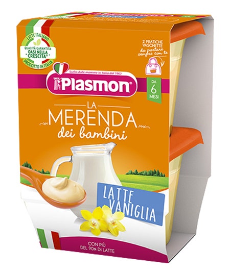 Plasmon Latte Vaniglia 6m+ 2x120g     - 1