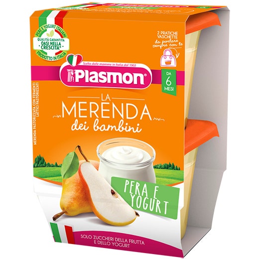 Plasmon La Merenda Dei Bambini Sapori Di Natura Pera/Yogurt 2x120g 6Mesi+ - 2