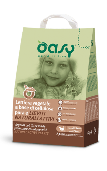 Oasy Lettiera Vegetale Cellulosa E Lieviti Naturali Da 6 Litri-3