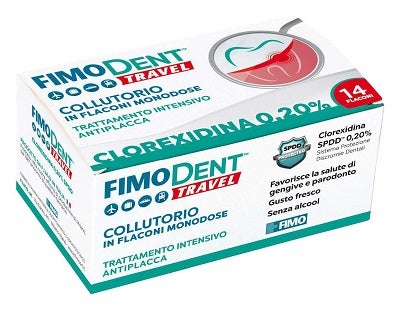 Fimodent Travel 0.20% Clorexidina Collutorio 14 Flaconcini Monodose  - 1
